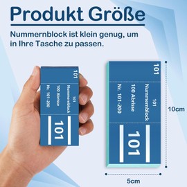 Pack of 10 Number Blocks, 1000 Bons Wardrobe Marks, Blue, Loose Tombola, Numbered Blocks, Food Stamps for Events, Fairs, Parties, Raffles