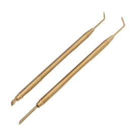 2pcs Eyelash Lift Separator Tools Double Headed Stainless Steel Lash Separation Rod with Comb (Gold)