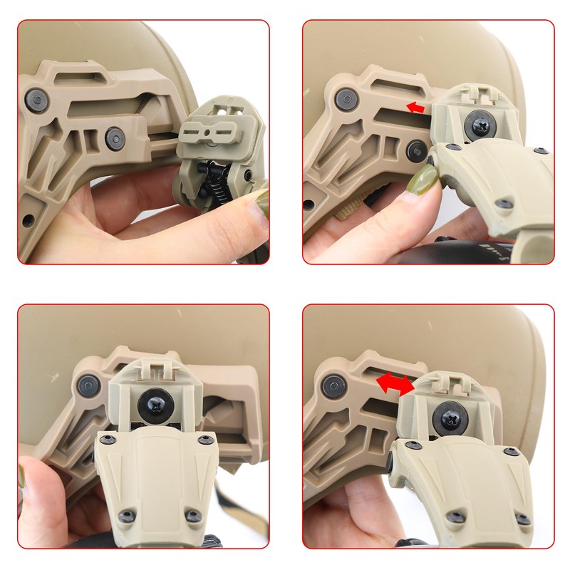 HEARFALCOM New Tactical Helmet Rail Adapter Compatible with Wendy 2.0