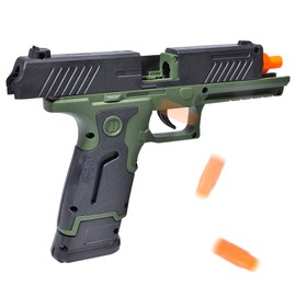 Yewdrum Soft Bullets Toy Blaster with 40 Foam Projectiles, 16 Reusable Plastic Casings, 2 Projectile Holders, Educational Model Toy for Boys and Girls Age 8+