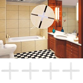 Heayzoki 2500Pcs Tile Spacers,Ceramic Tile Spacers,1mm/1.5mm Replaceable Tile Levelers Spacers for Spacing of Floor or Wall Tiles Installation Laying Tools Parts(1MM)