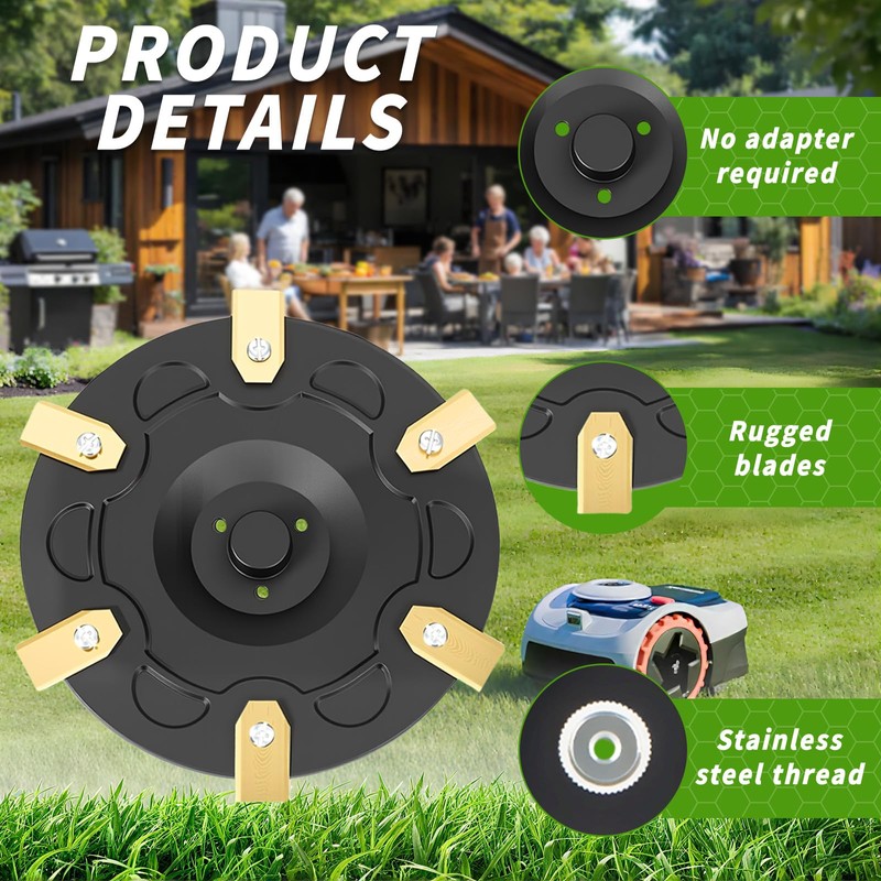 Dwafill Robot Lawnmower Blade Plate + 6 Blades, Compatible with