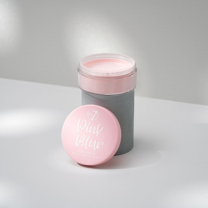W7 Pink Blur Loose Setting Powder - Weightless Brightening &