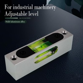 Metal high precision strip type adjustable level small level ruler rectangular horizontal bubble (green magnetic)