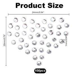 HOBBIESAY 100Pcs Heart Crystal Decals 20x24mm Clear Love Pattern Crystal Decals Heart Iron on Rhinestone Bling Crystal Transfers for Costume Dress Decor