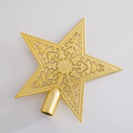 Christmas Tree Top, Star, 5.9 inches (15 cm), 7.9 inches (20 cm), Christmas Decoration, Tree Decoration, Stylish Decoration, Merry Christmas, Tree Top, Luxurious Decoration (Gold, 5.9 inches (15 cm)
