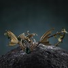 PartyforU Elfenblumenkrone mit Drachenmond für Cosplay, Bronze Elfen Kopfschmuck für