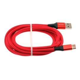 Red 6ft USB-C Cable Type-C Charger Cord Compatible with Lenovo Tab M11 (2024)/M10(2023)/M9(2022), Power Wire Long Braided Fast Charge