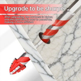 Kicttule 4 Blade Serrated Eccentric Drill Bit for Hardened Steel & Metal - 4-Flute Tungsten Carbide Tip, Reduced Skipping & Chip Clearance - Professional Woodworking & DIY Tools