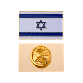 Desert Cactus Israel Flag Lapel Pin Enamel Made of Metal Country Souvenir Hat Men Women Patriotic (Rectangle Pin)