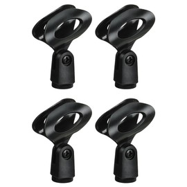 4-Pack Universal Microphone Clip Holder for Handheld Microphones