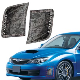 GearUp 2Pcs Front Bumper Side Bezel Cover for Subaru Impreza WRX STi 2014 2013 2012 2011 2010 2009 2008 Lightning Pattern Bumper Side Air Vents Cover