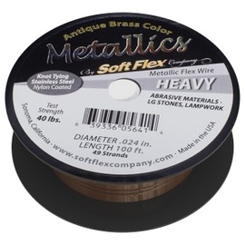 Soft Flex 49 Strand Beading Wire - Heavy 0.24 Diameter - 100 Feet Nylon Design Wire
