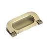uxcell Finger Flush Pull Handle 74x34x5mm Rectangle for Drawer Door