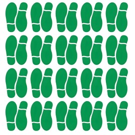 Finduat Finduat 20 Pairs 40 Prints Green Kids Size Shoes Footprint Stickers Decals, Floor Wall Stairs to Guide Directions for School, Dance Studio, Floor Stickers St. Patrick's Day Party Decoration
