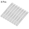HARFINGTON 8pcs Stainless Steel Ruler 8 Inch 20cm Metric English