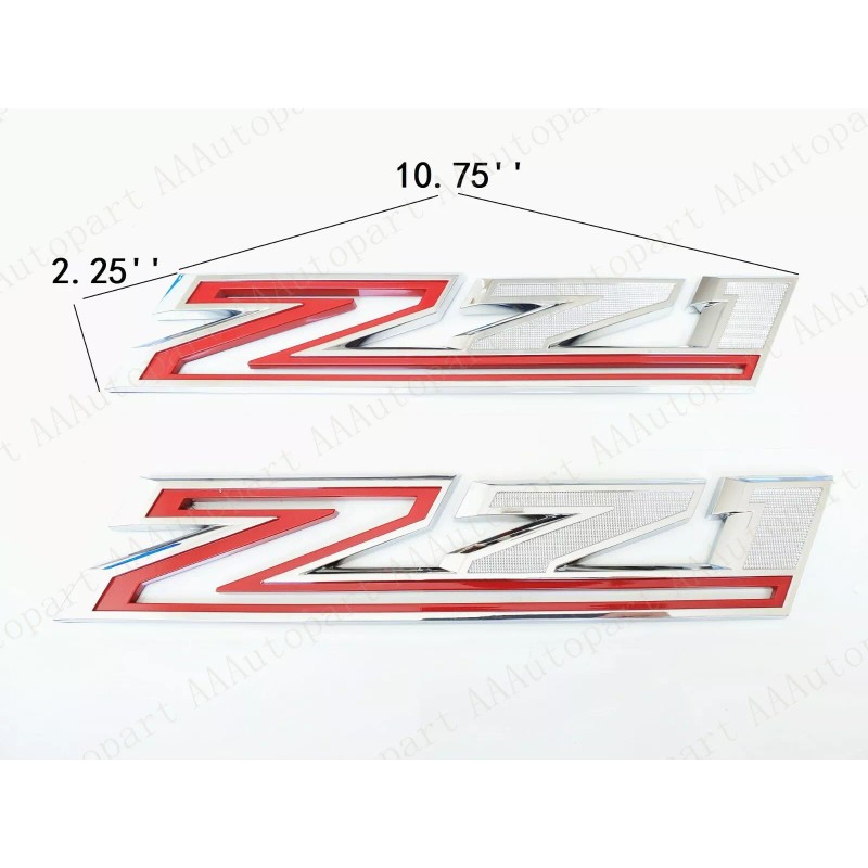 OEM 2pcs 2019-2023 Chevy Silverado Z71 Emblem OEM Fender Chrome