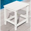 KINGYES Adirondack Outdoor Side Table, White