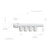 John Guest 22mm x 15mm 4 Port Manifold with Stem