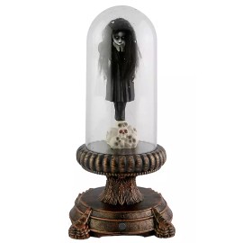 Haunted Living Gemmy Haunted Living LED 12" Talking Animated Ghoul Dead Girl Skulls in Cloche