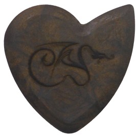 Hardened Dragon's Heart Guitar Pick - 1500 Hours of Durability, 2.5mm Thickness, Single Pack