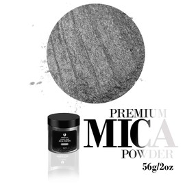 Silver Grey Mica Powder for Epoxy Resin 56g / 2oz. Jar - TECHAROOZ 2 Tone Resin Dye Color Pigment Powder for Lip Gloss, Nails, Colorant for Slime Bath Bombs Soap Making & Polymer Clay
