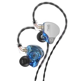 YINYOO KBEAR Flash-Ohrhörer mit Kabel, Gaming-Ohrhörer, 3,5 mm Plug-in-Ear-Kopfhörer, 1DD 1BA Hybrid-In-Ear-Monitore, iem-Kopfhörer mit verwicklungsfreiem Kabel für Laptop, PC, Computer (ohne