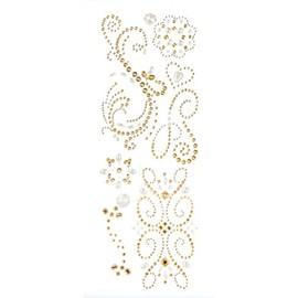K&Company Adhesive Gem Stickers, Champagne Swirl