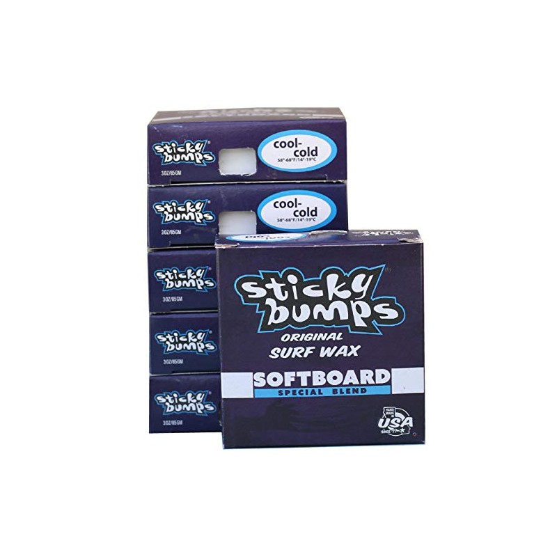 Sticky Bumps SOFTBOARD Wax - 6 Pack (Choose Temperature) (Cool/Cold)
