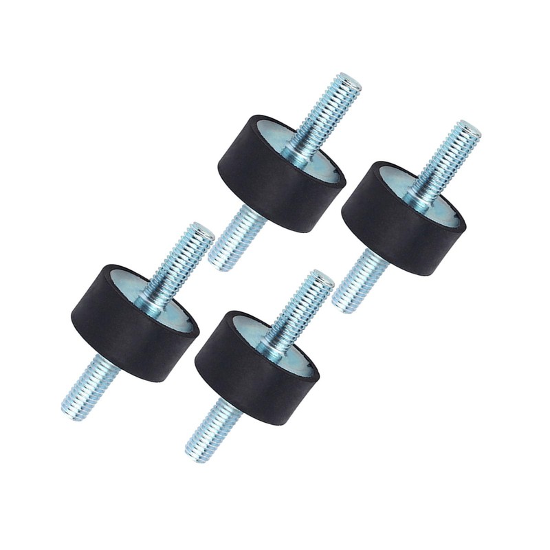 Rubber Mount Damper for Air Compressor, Engine Shock Isolator, Threaded