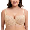 Mirry Lace Bras for Women Plus Size Full Coverage Underwire