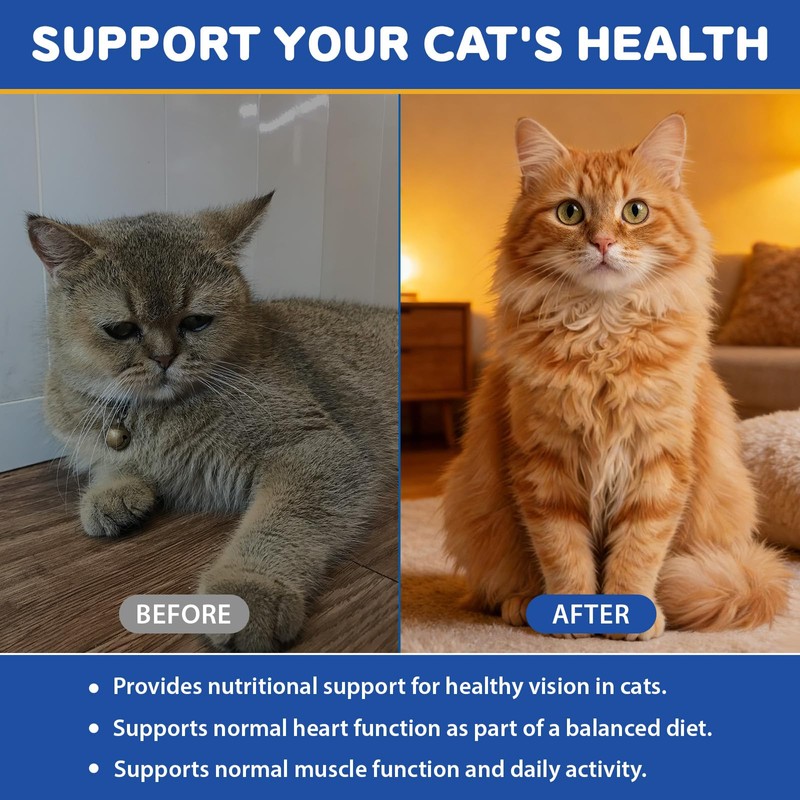 Taurine Drops for Cats – Liquid Taurine Supplement for Eyesight,