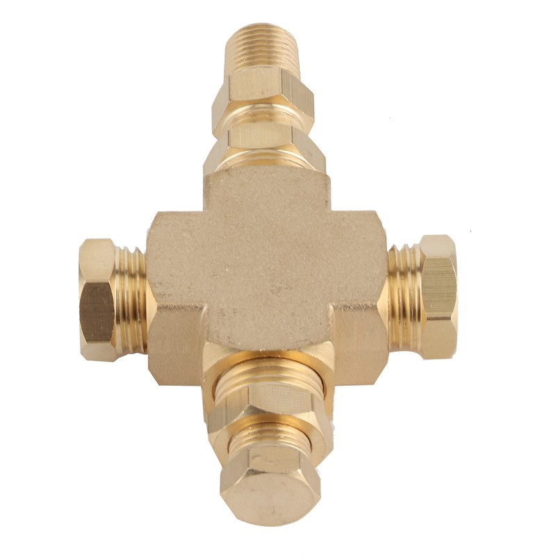 Sensor Adapter Distributor Oil Pressure Temperature Connector 1/8in‑27 NPT 1/4in‑18