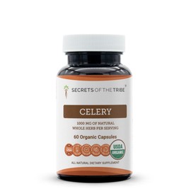 Secrets of the Tribe Celery USDA Organic Capsules | Certified Organic Vegetarian Capsules, Herbal Dietary Supplement | Apium graveolens Dried Fruit and Seed (60 Count)