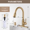 Gold Kitchen Faucet with Soap Dispenser, WOWOW Stainless Steel Kitchen