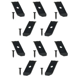 DGZZI 10PCS Dining Table Horizontal Iron Piece Thickened Black Connectors 42x16x16mm Furniture Hardware Desktop Table Leaf Leveller Fastener Suitable for Extension Table Wooden Box Cabinet Drawers