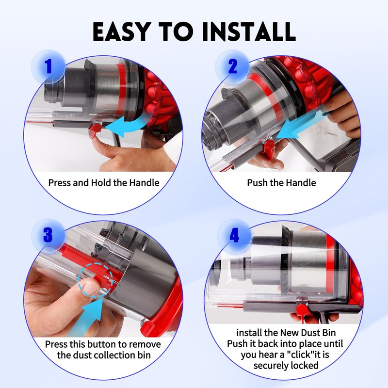 Dust Bin Replacement Compatible with Dyson V11 Animal,V11 Extra,V11 Torque