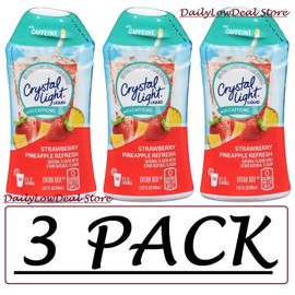 Crystal Light 3 PACK - Crystal Light Strawberry Pineapple Liquid Water Enhancer 1.62 oz EACH