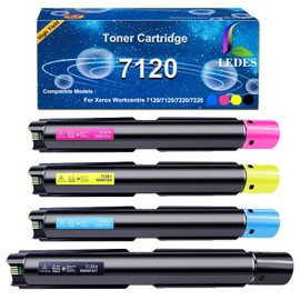 LEDES 7120 7125 7220 7225 Toner Cartridge Compatible Replacement for Xerox 006R01457 006R01458 006R01459 006R01460 for Xerox WorkCentre 7120 7125 7220 7225 7220i 7225i Printer( BCMY