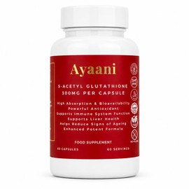 Liposomal S-Acetyl Glutathione Supplement 300mg | S-Acetyl L-Glutathione Capsules | High Absorption, Skin Brightening, Dark Spots, Liver Detox & Immune Support | Vegan | 60 Capsules