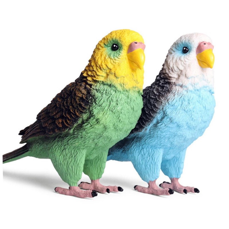 Vaguelly Simulation Parrot Toy Plastic Animal Ornament for Educational