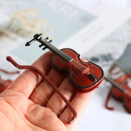 Miniature Gnome Accessories, Pack of 11 Miniature Instruments, Dollhouse Mini Musical Instrument Model 1:12 Piano, Violin, Electric Guitar, Trumpet, Saxophone, Model Accessories for Dollhouse, Mini