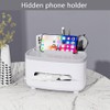 Multifunctional Rectangular Tissue Box Cover with Storage Organizer – 2-Piece