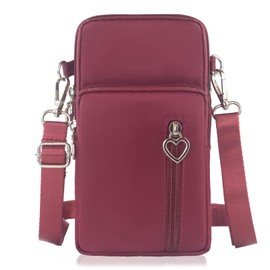 JANKS Crossbody Wallet Phone Bag for Women, Nylon Small Crossbody Shoulder Bag Arm Bag, Cell Phone Purse, Mini Wallet with Adjustable Strap