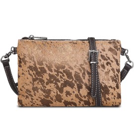 Montana West Cowhide Leather Crossbody Bag For Women Western Cowgirl Small Shoulder Bag RLH-009CF