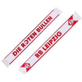 RB Leipzig Knitted Scarf Home Fan Scarf RBL - Plus Bookmark We Love Football, White