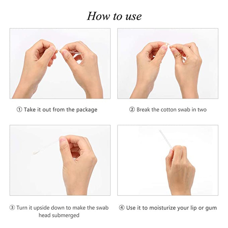 100Pcs Vitamin E Oil Swabs Stick Disposable VE Cotton Swab