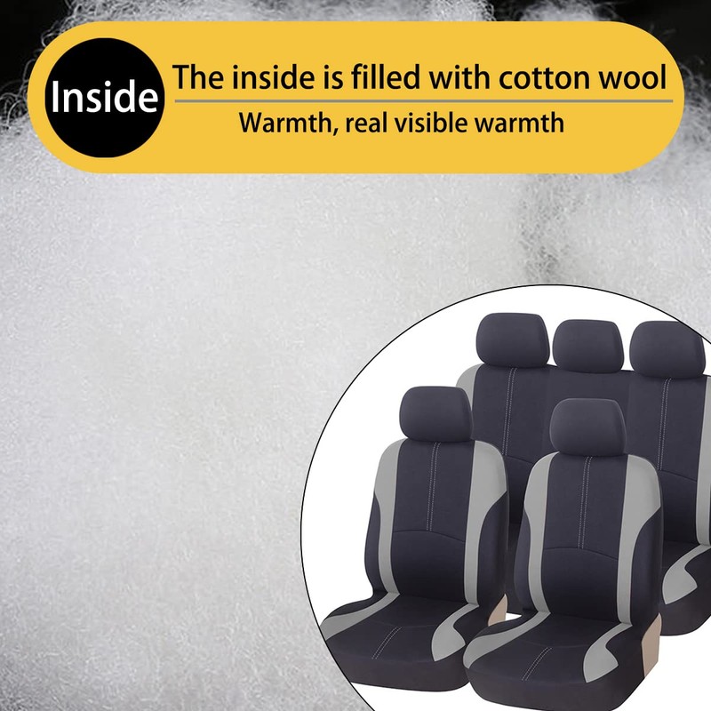 AICEL 9 Piece Car Seat Covers Full Set, Front and