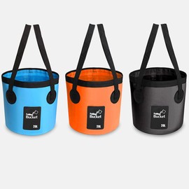 Foldable Bucket, Portable, Foldable Bucket, Water Container, Storage, Washing Bucket, 20 L, for Camping, Hiking, Fishing, Travel (Orange)