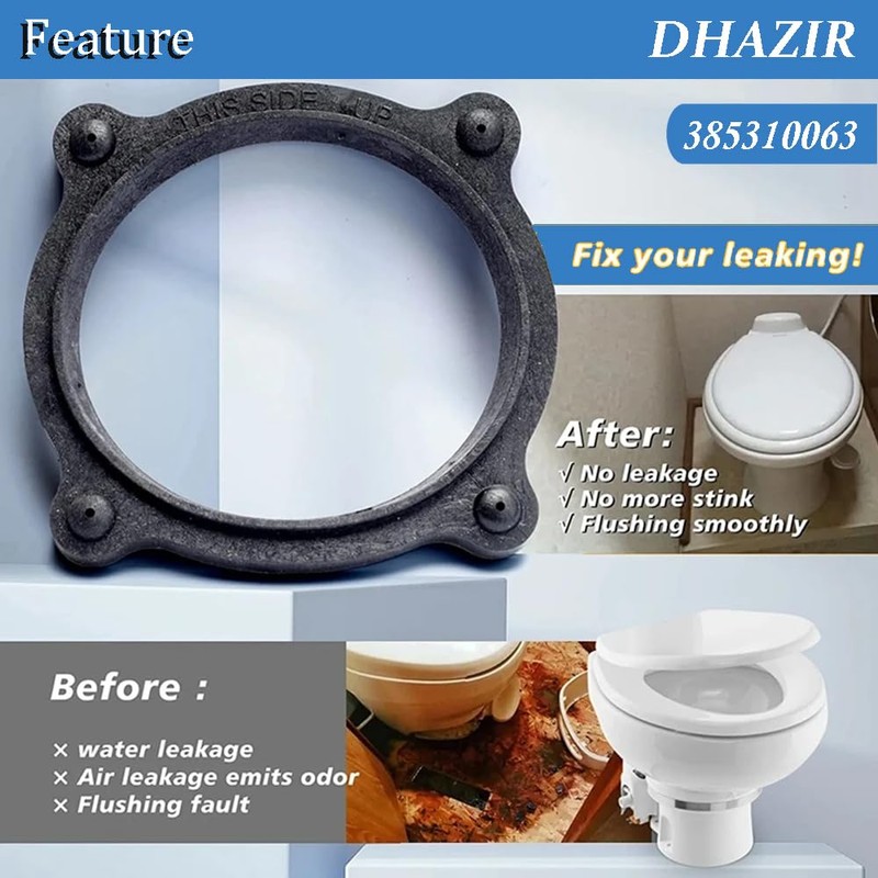 385310063 Floor Flange Seal and Mounting Kit Replacement, RV Toilet